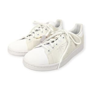 NWT Adidas Stan Smith Kid's White Sparkle Lace Up Sneakers Size 5